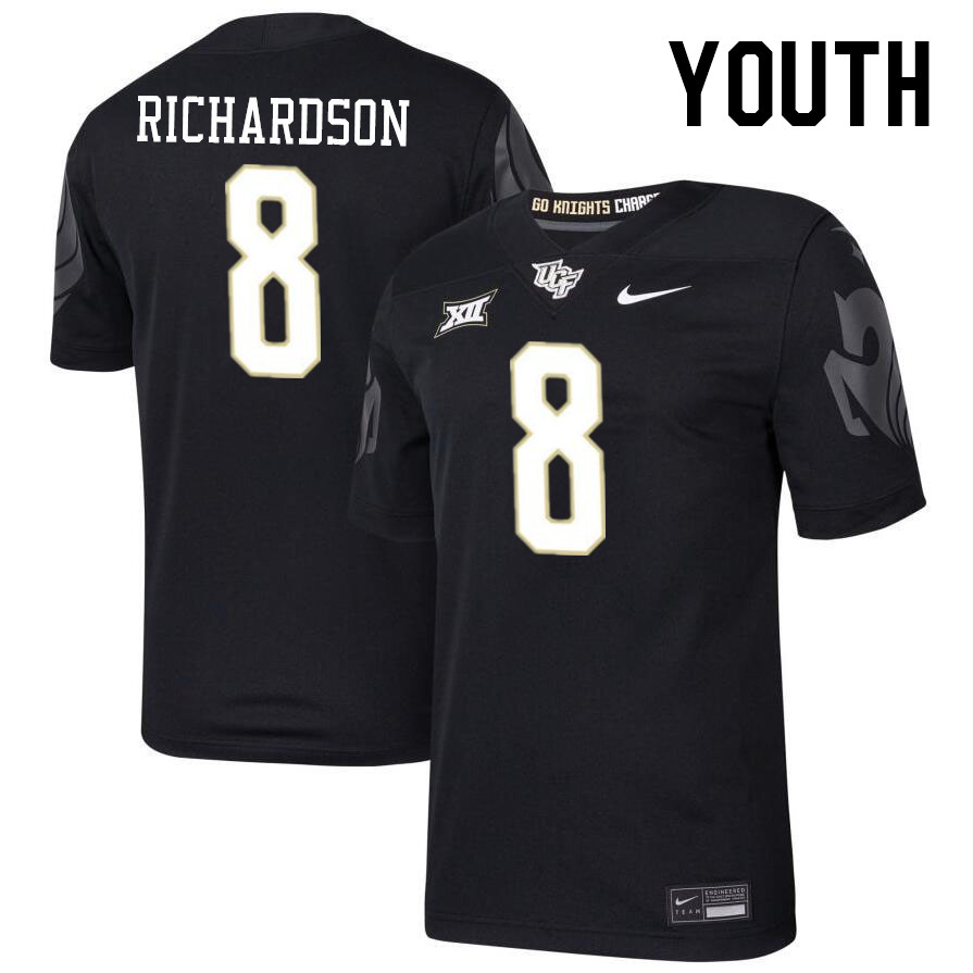 Youth #8 Bredell Richardson UCF Knights Big 12 Conference College Football Jerseys Stitched-Black